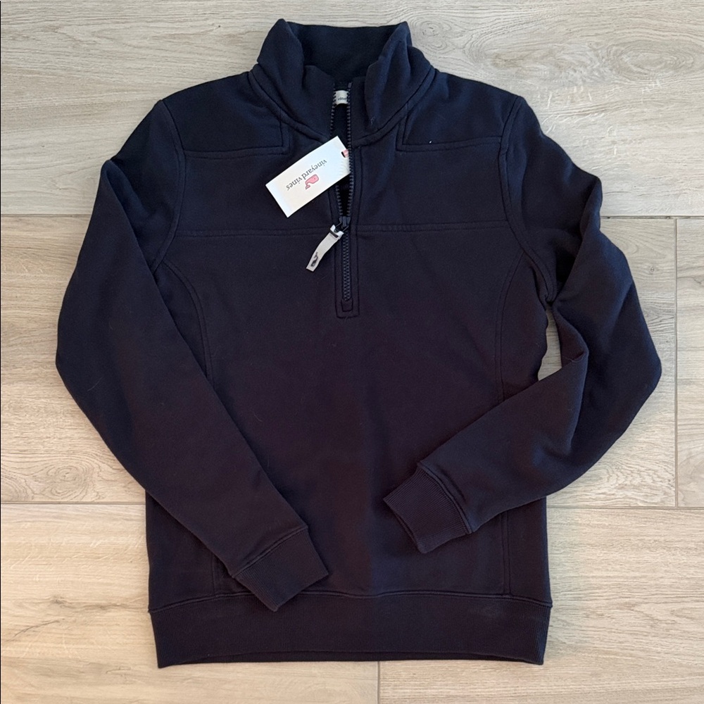 Quarter Zip Navy Ladies Sweater